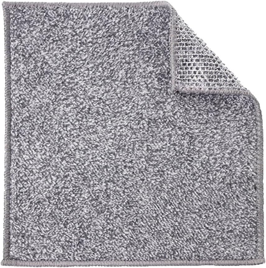 Generic Non-Scratch Silver Mesh Dish Cloths - Reusable Diamond Weave Scrubber Cloths for Kitchen, Fast Drying Powerful Cleaning for Non-Stick Cookware & Utensils (Nylon + Microfiber, 10)