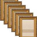 5x7 Picture Frame Gold Bulk - 6PCS Vintage Picture Frames And Tabletop Display, Ornate Photo Frame for Poster, 5x7 Gold Frames of 6