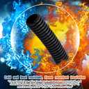Sasylvia 1/4, 3/8, 1/2, 3/4'' X 10 ft Split Wire Loom Cord Protector Tubing Split Conduit Protector Tubing Convoluted Tube Flexible Electrical Wire Cover Protective Sleeves(Black)