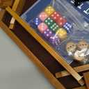 Vamslove Shut The Box Dice Game Wooden Board (L15 x W13) for 1 2 3 4 5 6 Player, 6 Sided 10 Numbers Math Games with 16 Dices for Kids Adults(Instructions Included)