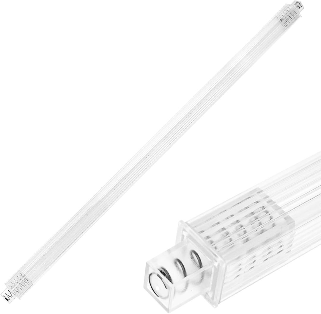 24 Inch Clear Replacement Bathroom Towel Bar with Adjustable Spring Loaded Ends Sturdy Plastic Wall Mount for Bathroom and Kitchen Towel Storage- Replacement Towel Bar for Ceramic Holder