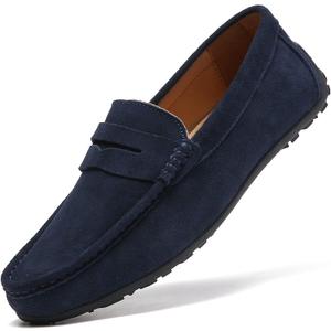 Men's Leather Casual Slip on Loafers Driving Walking Shoes, 45