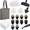 Steam Cleaning Pack Compatible with Dupray Steam Cleaners, 18 Pcs Versatile Accessory Kit: Includes Everything Needed for deep Cleaning on Multiple Surfaces, Seamless Compatibility