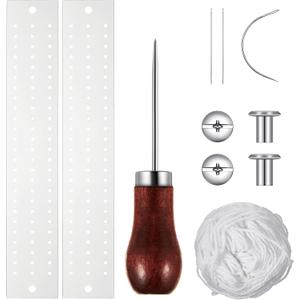 Henoyso 6 Pcs Bookbinding Kits, Bookbinding Supplies, Book Binding Starter Tools Set for DIY Bookbinding Crafts and Sewing Tools