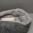 INVENHO Medium Dog Beds for Medium Dogs Washable, Rectangle Dog Bed Medium Size Dog, Orthopedic Dog Bed, Warming Soft Calming Sleeping Puppy Bed Durable Pet Bed with Anti-Slip Bottom M(30"x24"x9") (Grey)