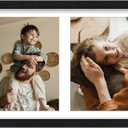 decorUhome 8x22 Picture Frames Collage Wall Decor, Display 4Pcs 5x7 Photos with Mat or 1Pcs 8x22 Unmatted, 4 5x7 Collage Picture Frames for Wall Mounting, Black