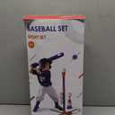 3-in-1 Baseball Set for Kids 3-5 - Tee Ball Stand, Hanging Tee, Ball Launcher and 6 Softballs - Adjustable Height, Indoor/Outdoor Sport Gifts for Boys Girls, Blue