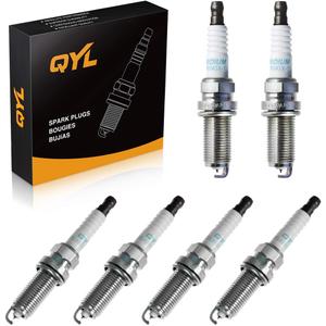 QYL Spark Plugs for GX460 Outback Avalon Camry Tundra Replacement# 6619 LFR6AIX-11, Pack of 6