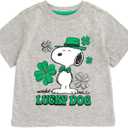 Peanuts Halloween Christmas Valentines Day July 4th St. Patrick's Day T-Shirt Toddler to Big Kid Sizes (14-16)