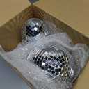 Haull 8 Pcs Large Disco Ball Set Silver Mirror Disco Reflective Ball with Hanging Ring Party Ornament Decoration for Stage Club Ballroom Dance Hall Wedding Prom Props(3'', 4'', 6'')