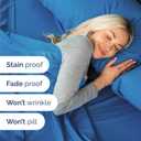 Queen Size 4 Piece Sheet Set - Comfy Breathable & Cooling Sheets - Hotel Luxury Bed Sheets for Women & Men - Deep Pockets, Easy-Fit, Soft and Wrinkle Free Sheets - Royal Blue Oeko-Tex Bed Sheet Set