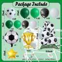 Soccer Party Decorations, 150PCS Soccer Balloons Arch Garland Kit Green White Black Balloons for Boys Soccer Players Sports Theme Birthday Decorations