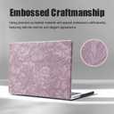 Floral Logo Cutout Case for MacBook Neo 13 inch 2026 A3404 A18 Pro Chip | Elegant Textured Mac Neo Case Retro PU Leather Hard Shell Case for MacBook Neo 2026 Case & Keyboard Cover, Lilac
