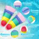 Gintenco Swim Fins, Kids Swim Training Fins for Lap Swimming, Travel Size Flippers with Mesh Bag, Silicone Swimming Fins for Kids Teens Adults Women Men