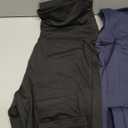 3 Pack Fleece Lined Leggings Women with Pockets -Warm Winter Yoga Pants for Women Thermal Running Workout Leggings (Small-Medium, Black/Grey/Navy)