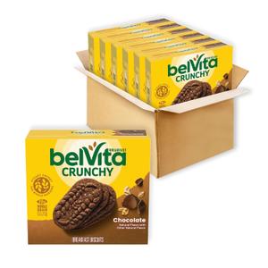 belVita Breakfast Bars Biscuits, Chocolate, 30 Total Packs, 6 Boxes (4 Biscuits Per Pack) (EXP 11/05/26)