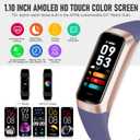 Fitness Tracker, Activity Trackers with 24/7 Heart Rate, Blood Oxygen Blood Pressure Sleep Monitor, Step Counter with 1.1" AMOLED Touch Color Screen, Calorie Pedometer Health Smart Watch for Women Men