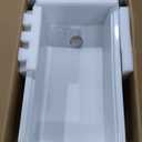 KRAUS Turino 33-inch Fireclay Workstation Drop-In/Undermount Single Bowl Kitchen Sink in Gloss White, KFDW1-33GWH