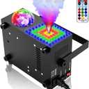 IMONE 2 in 1 Horizontal,Vertical Fog Machine Halloween with Disco Ball,Smoke Machine Fog 72 Lights in Squar,Fog Machine Outdoor with Remote,Fog Machine Indoor,Fog Machine for Stage Wedding DJ Party (Black)