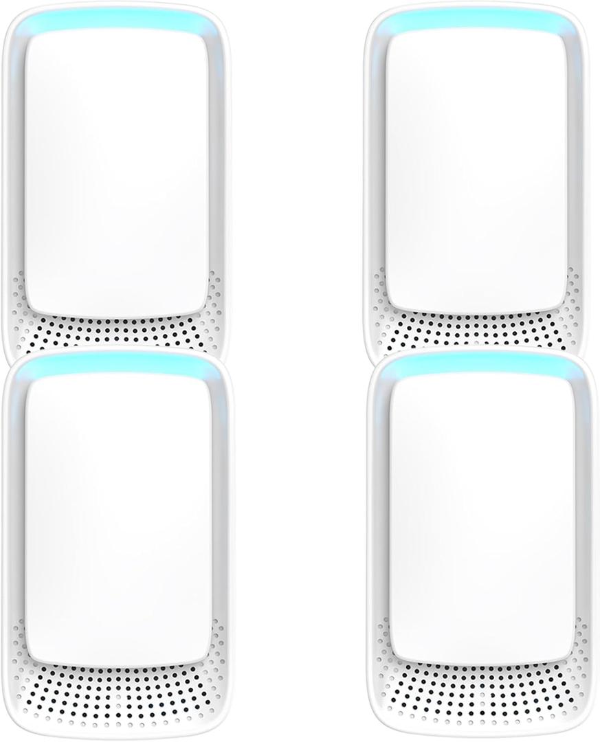 4Pack Plug In Air Ionizer for Home, Quiet Negative Ion Air Purifier with Compact Portable Design, Air Freshener for Bedroom, Bathroom, Kitchen, Office & Living Room (4)