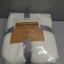 Panku Ultra Soft Cozy Knit Throw Blanket for Couch and Bed, Knitted Luxury Reversible Cozy Warm Fleece Blanket Throw, Plush Fluffy and Fuzzy Blankets for Gift (50x60inch, Cream)