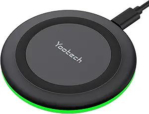 Yootech Wireless Charger,10W Max Wireless Charging Pad Compatible with iPhone 17/17 Pro/17 Pro Max/Air/16/15/14/13/SE 2022/12/11,Samsung Galaxy S25/S24/S23,for AirPods Pro 3(No AC Adapter)