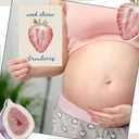 Eaasty 77 Pcs Locally Grown Baby Shower Decorations Pregnancy Milestone Cards Fruits and Vegetables Weekly Baby Size Milestone Cards Photo Props for Decor Pregnancy Announcement Photos