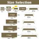 Couch Cover Sofa Covers Washable, Velvet Fleece Sofa Slipcovers for 3 Cushion Couch, Non-Slip Furniture Protector for Dog Pet, L Shaped Recliner Sectional Couch Cover Taupe,36"X71"(Only 1 Pcs)