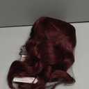 AISI HAIR Curly Bob Wig with Bangs Short Wavy Red Color Wigs for Women Bob Style Synthetic Heat Resistant Bob Wigs