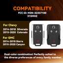 Key Fob Replacement for Chevy Silverado 1500 2014 2015 2016 2017 2018 GMC Sierra 2015-2020 GMC Canyon Chevy Colorado Simple Remote Fob DIY Kit M3N 32337100