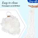 No Mess Streamers 100pack, White Confetti Poppers,Hand Throw Party Poppers No Mess for Birthday, Graduation, Wedding Send Off, Engagement Party FavorsWhite 100Pack