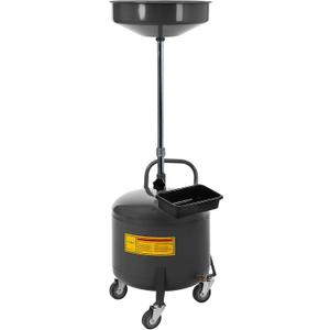 20 Gallon Waste Oil Drain Tank, Oil Drain Extractor, Pneumatic Drainer for Automotive Fluids, Portable Waste Oil Container with Air Operation (8 Gallon-Black)