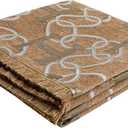 Modern Letter H Throw Blanket for Couch, Luxury Chain Pattern Jacquard Weighted Blanket with Fringe, Chenille Soft Cozy Blanket for Sofa Bed Living Room Chic Home Decor(52x 72, Light Brown)