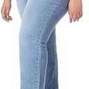WallFlower Women's Luscious Curvy Bootcut Mid-Rise Insta Stretch Juniors Jeans (Standard and Plus), Albury, 24 Plus Short