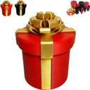 Annoying Nested Screw Gift Box, Annoying Gift Box, 10 Layer Reusable Prank Gifts Boxes for Cash and Small Surprises,Funny Money Puzzle Boxs for Birthday Christmas White Elephant Party (Red Gold)