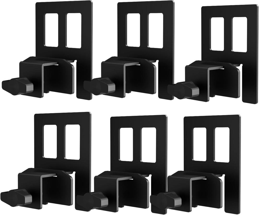4PCS Non-Slip Mattress Grippers for Metal Bed Frames, Adjustable Anti-Slide Mattress Holder, Universal Fit Twin/Queen/King Size Beds, Black Heavy-Duty Gaskets, Easy Install (Medium)