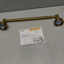 BESy Adjustable 15 to 26 Inch Single Bath Towel Bar for Bathroom SUS304 Stainless Steel Towel Holder, Wall Mount with Screws Hand Towel Bar Rod Hotel Style, Brushed Gold