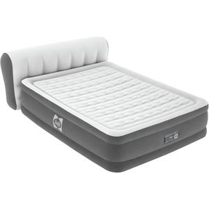 Sealy Air Mattress Queen with Built-in Pump, Headboard, 18 in. Height, Wave Beam Design, 661 lb Capacity - Tritech Airbed with Carry Bag
