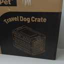 36" L Travel Dog Crate -Collapsible Dog Crate for Large/Medium Dogs, No Tools Required with Space Saving Design,Portable Foldable Dog Carrier with 2 Smooth Wheels,Handles for Easy Moving,Grey
