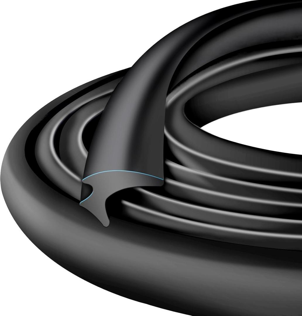 RV Window Seal Rubber Seal Strip Windshield Weather Stripping 1/2'' x 1/4'' Car Weather Stripping Window Glass Edge Seal for RV Boat Truck (26.25Feet)