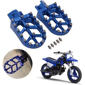 AnXin Motorcycle Foot Pegs Footpeg Pedals FootRest for PW50 1981-2023 PW80 1983-2006 Pit Dirt Bike Blue