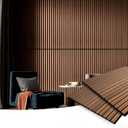 Art3d 2-Pack Fluted Acoustic Wood Slat Wall Panel, 47.2 x 23.6 Inch, Walnut | Noise Control, Easy to DIY, Natural Texture, Sustainable Material, Ideal for Homeowners, Designers, for Living Room, Office