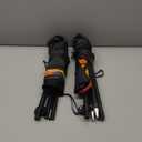 Buryeah 2 Sets Barbecue BBQ Open Feather Flag Kit 8 ft Barbecue Flag Banner with Pole Ground Stake and Portable Bag for Restaurant BBQ Sign Business Advertising Outside Ground(Black)