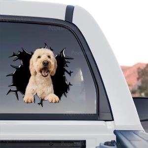 Cute Dog Stickers for Car Window Decals Waterproof Funny Sticker (Goldendoodle Car Sticker)