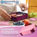 My Vesperbox Lite  Mini Lite - Kids Bento Lunch Box  Extra Durable Lunchbox for Toddlers and School  Leakproof, Child-Friendly, Ideal for Daycare, Preschool & Elementary School (7.48 x 5.12 x 1.97 in, Mini Lite - Pink - Purple - 19x13x5cm)