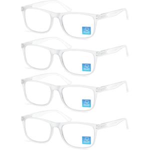 OLOMEE Clear Reading Glasses Men Blue Light Blocking Large Oversized Readers +1.00 Wide Square Cheaters W/Big Head/Large Face