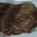 FELENDY 16" Ponytail Extension Long Curly Wavy Ponytails Clip in Claw Hair Extension Pony Tails Natural Looking Synthetic Hairpiece for Women Light Brown