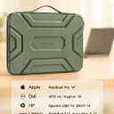 DOMISO 14 inch Laptop Sleeve with Handle, Shockproof & Waterproof EVA Protective Laptop case, Hard Laptop Sleeve for 14" HP Dell Asus Lenovo Laptop, Green
