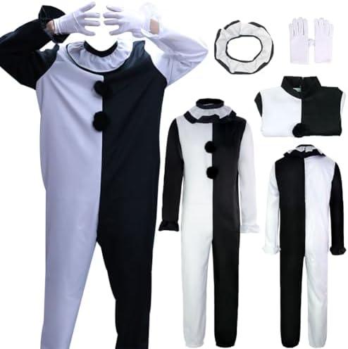 QQJVIYSI Anime Cosplay Costume Outfits Anime Black White Bodysuit Halloween Suit.XXL