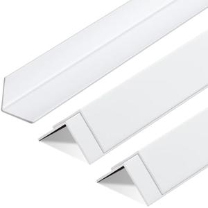 Sasylvia 5 Pcs Wall Corner Protector Guards, Vinyl 3/4 x 48 Inches Corner Trim Molding, Avoid Scratching Scuffs, Ease Install and Cleaning for Door Countertop Furniture Cabinet Protection, White